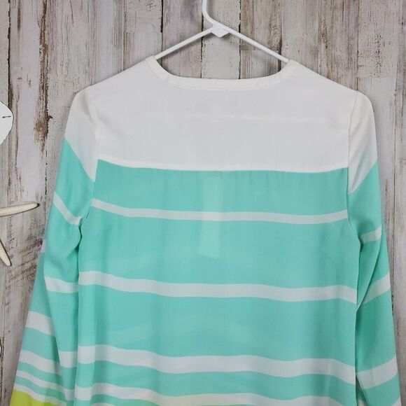 LC Lauren Conrad Striped Blouse Size Small - Picture 8 of 10